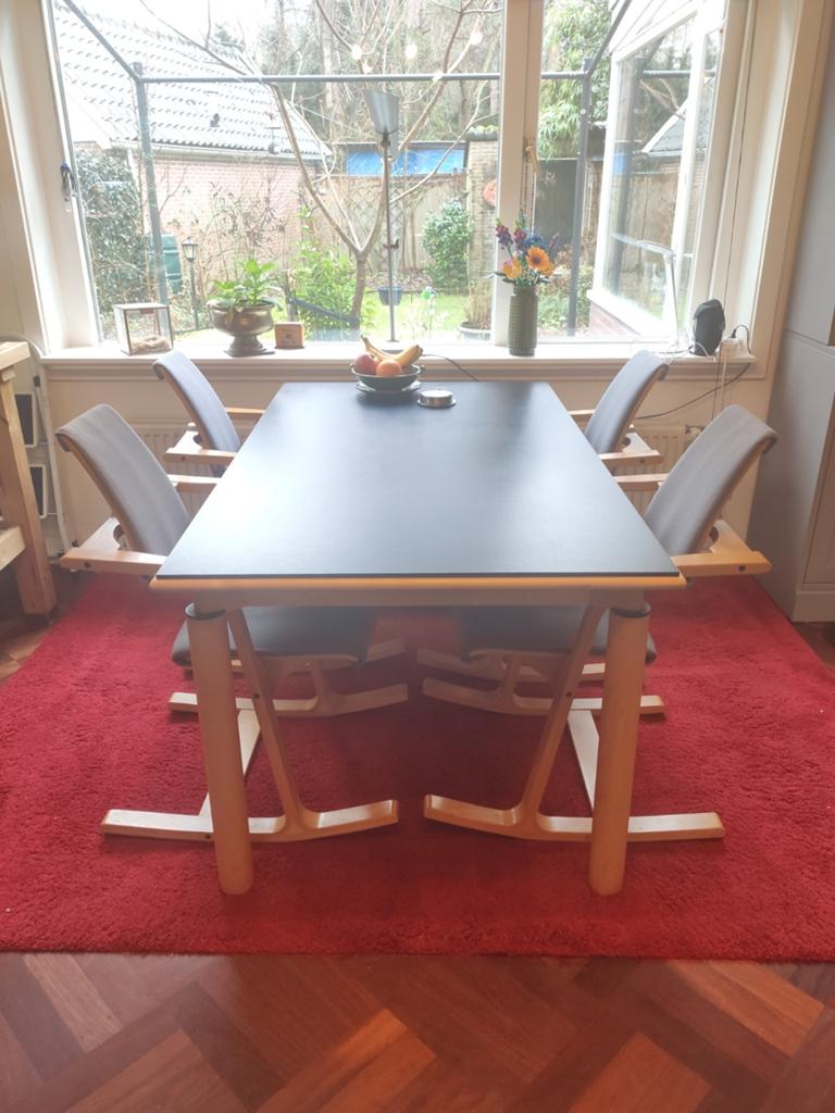 4 stuks Actulum stoelen, Varier Stokke, Ophalen, Gebruikt, Blauw, Vier