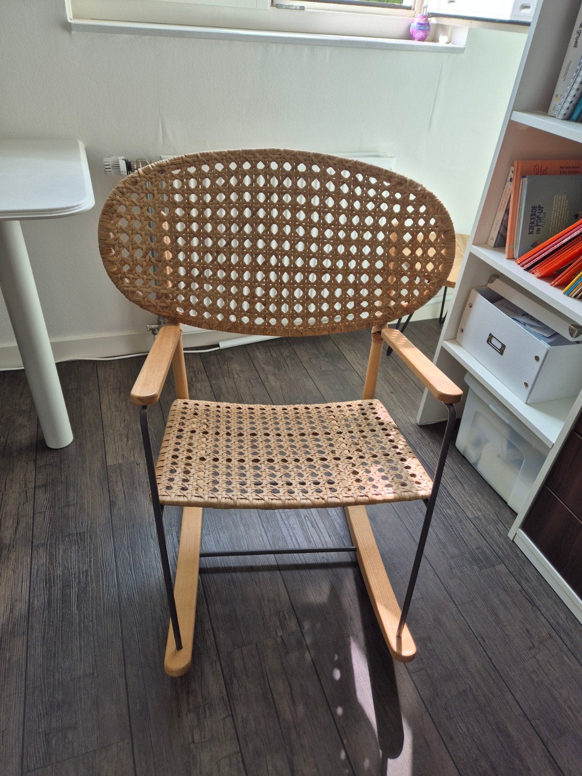 Rotan schommelstoel Ikea in zeer goede staat, Ophalen, Overige kleuren, Hout, Boho, Scandinavisch