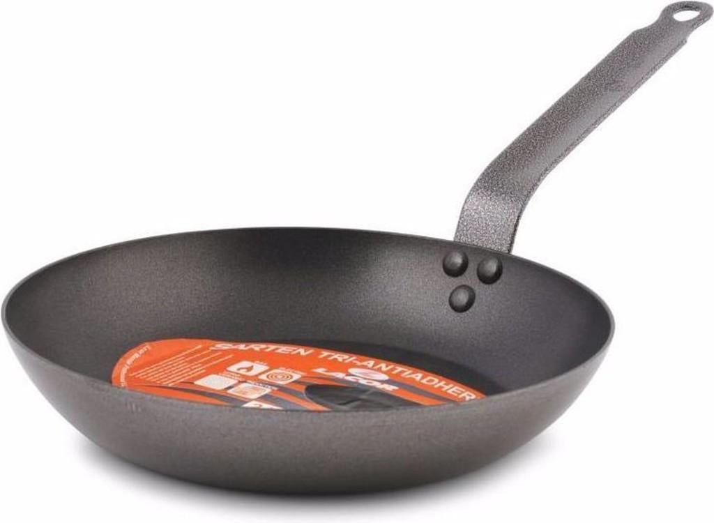 Nieuw | stalen braadpan- koekenpan met antiaanbaklaag 32cm, Ophalen, Gietijzer, Nieuw, Keramische plaat