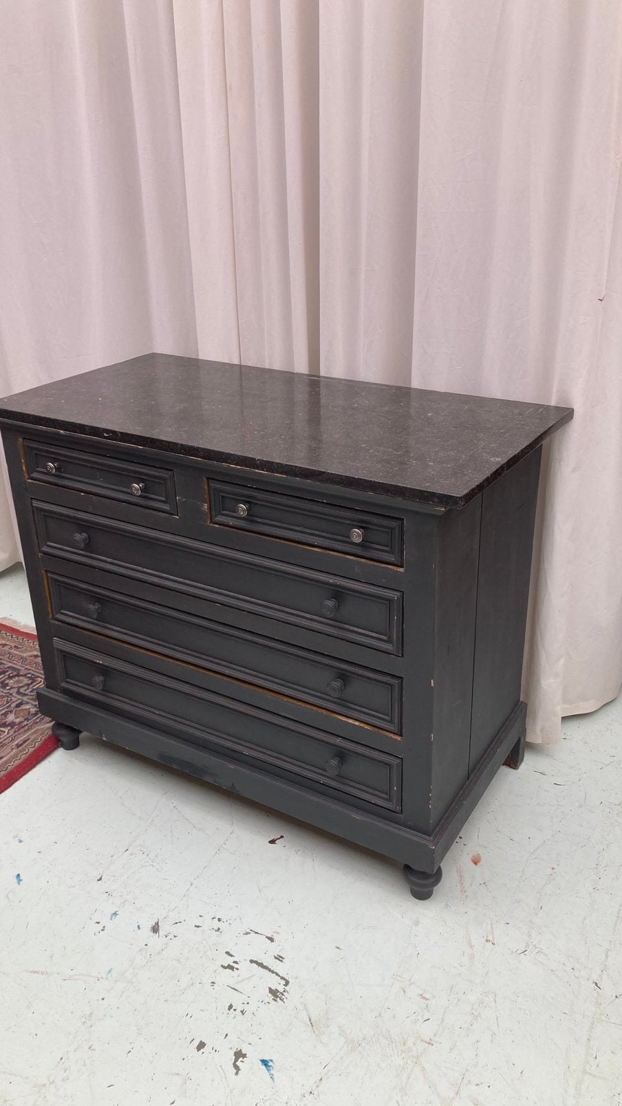Graaf dressoir - commode met zwart marmer blaad, Ophalen, Zo goed als nieuw, 25 tot 50 cm