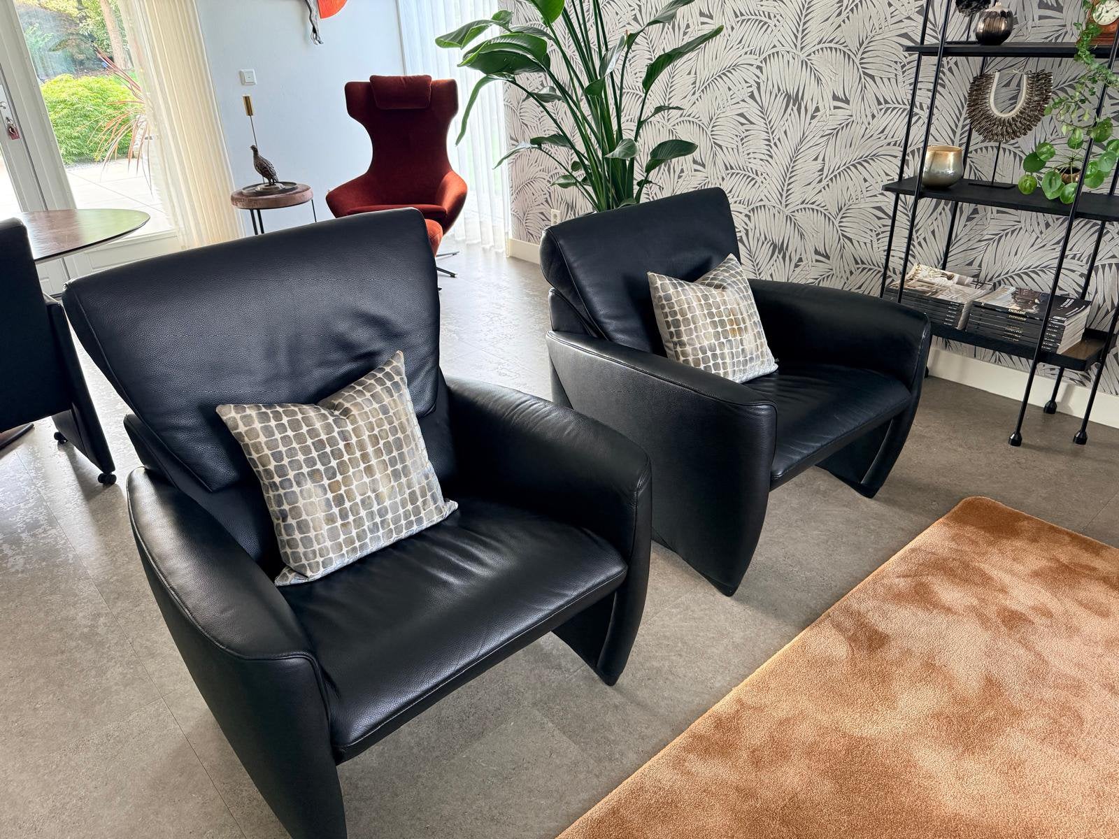 Jori design 2 fauteuils ( of 1 ) zwart als nieuw !, Huis en Inrichting, Fauteuils, Ophalen, Zo goed als nieuw, 75 tot 100 cm, Leer