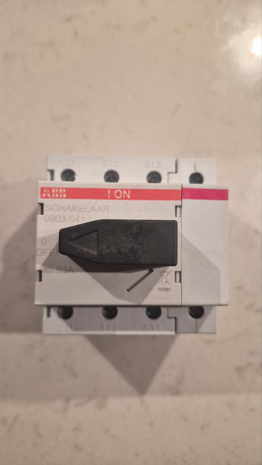 ABB 3 fase hoofdSchakelaar 0903-041 63A - Nieuwstaat, Ophalen of Verzenden, Nieuw, ABB, Schakelaar