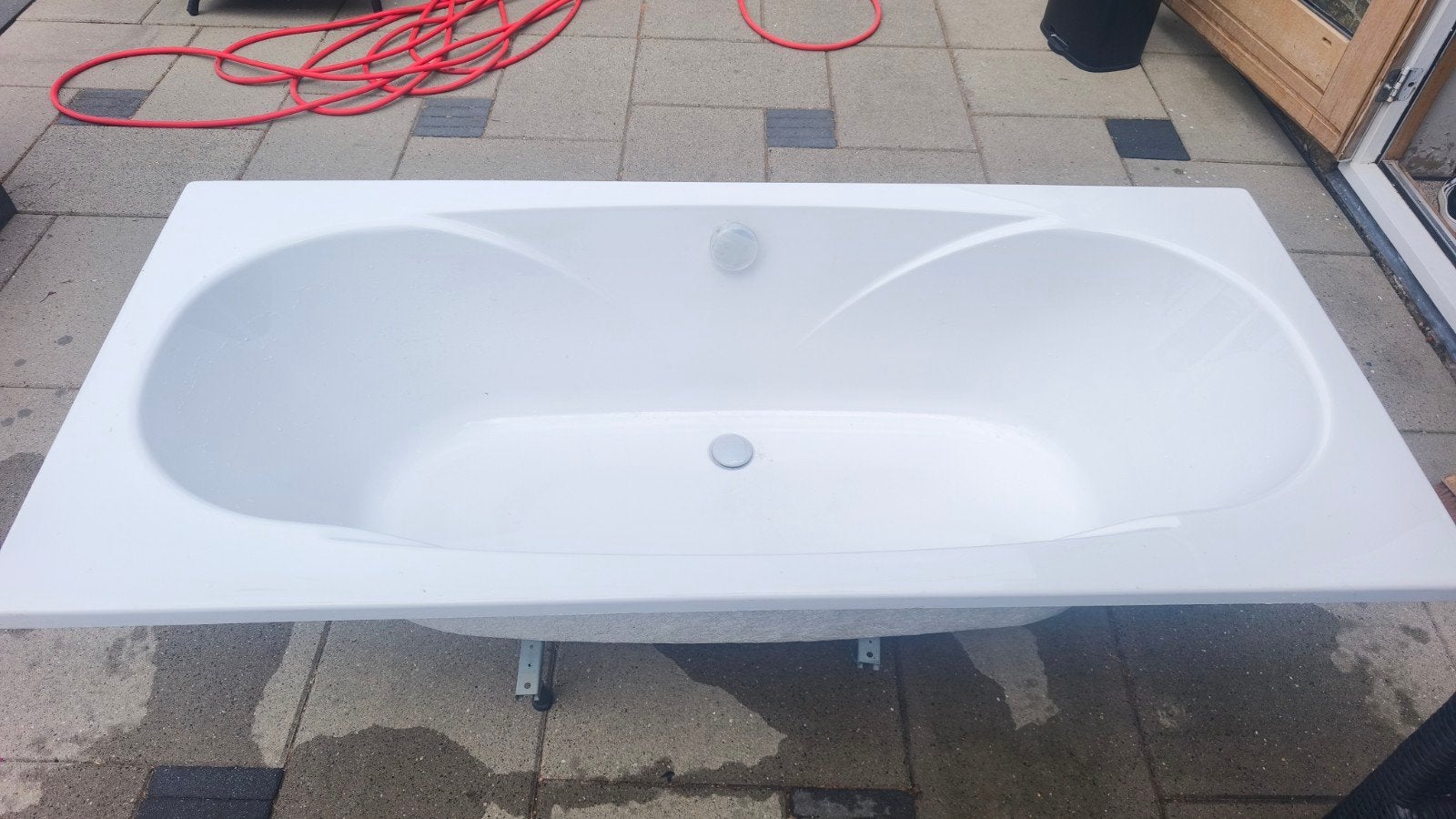 Ligbad wit 80x180 cm inbouw, Ophalen, Zo goed als nieuw, Met bad