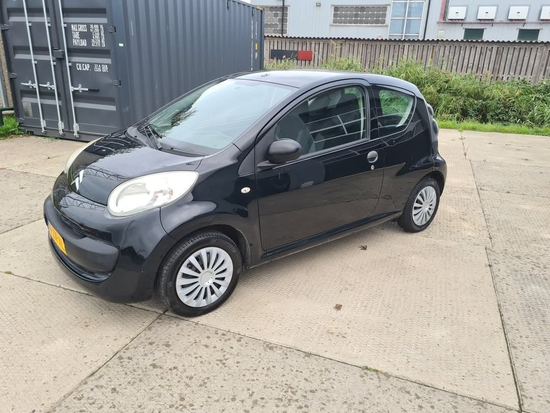 Citroën C1 1.0 3-DRS 2008 Zwart, Auto's, Voorwielaandrijving, Stof, Zwart, 4 stoelen