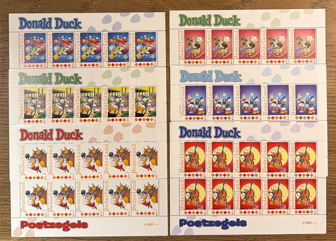 Postzegels pf. Verschillende velletjes, Donald Duck, Postzegels en Munten, Ophalen of Verzenden, Na 1940, Postfris