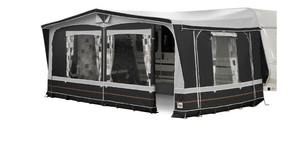 Voortent Milaan 300, omloopmaat 11, Caravans en Kamperen, Voortenten en Luifels, Ophalen, Gebruikt, Polyester, Overige merken