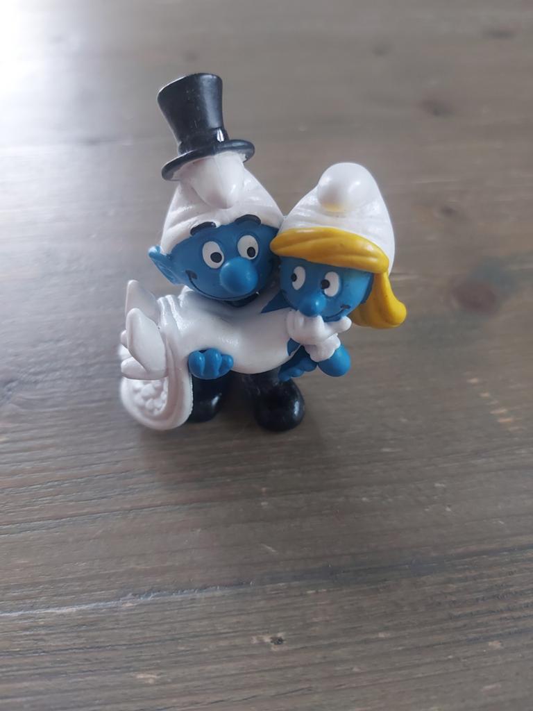 Smurfen bruid en bruidegom, Ophalen of Verzenden, Gebruikt