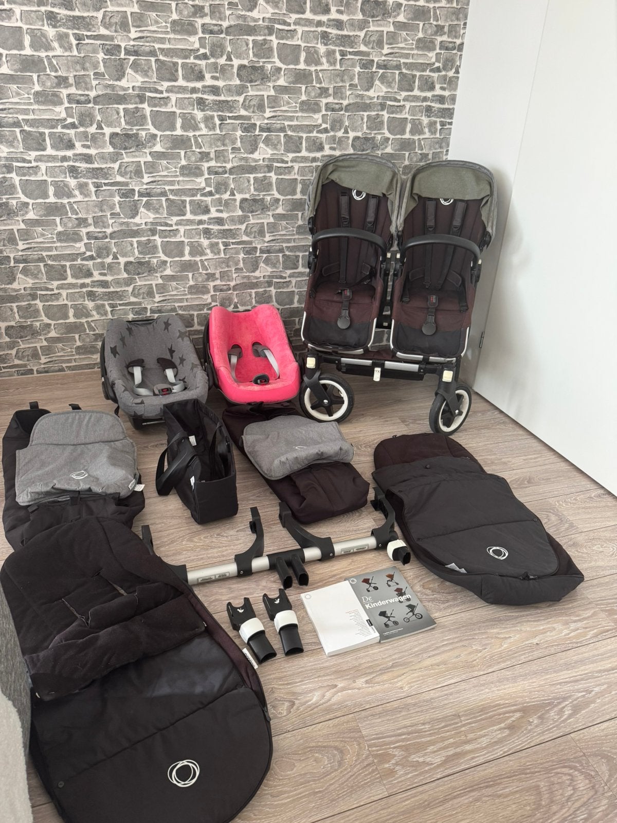 Bugaboo donkey duo overcompleet + set nieuwe banden, Ophalen of Verzenden, Zo goed als nieuw, Bugaboo