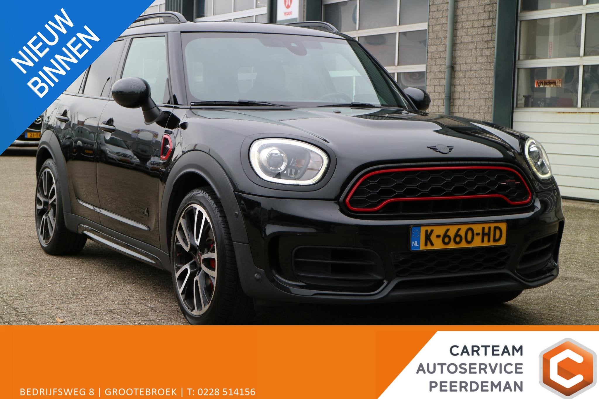 MINI Countryman 2.0 John Cooper Works ALL4 | Automaat! | Cam, Auto's, Automaat, 1998 cc, Euro 6, Leder en Stof