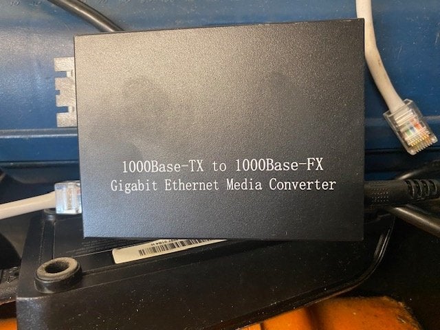 gigabit ethernet media converter 1000base-tx to 1000 base-fx, Ophalen of Verzenden, Gebruikt