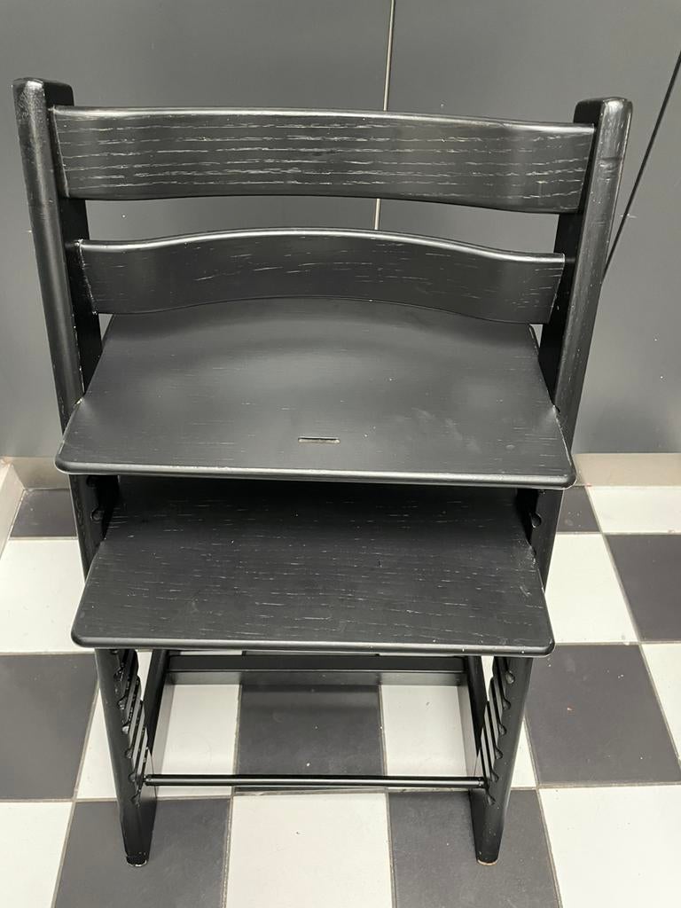 Stokke Tripp Trapp Black Oak, Kinderen en Baby's, Kinderstoelen, Zo goed als nieuw, Meegroeistoel, Ophalen