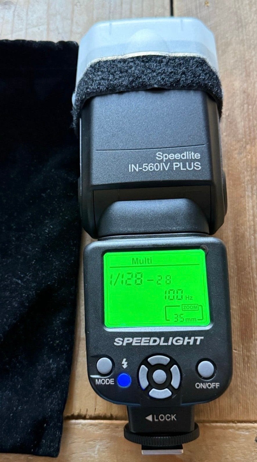 Speedlite IN-560IV PLUS Externe Flitser, Overige merken, Gebruikt, Inclusief tas/hoes, Externe flitser