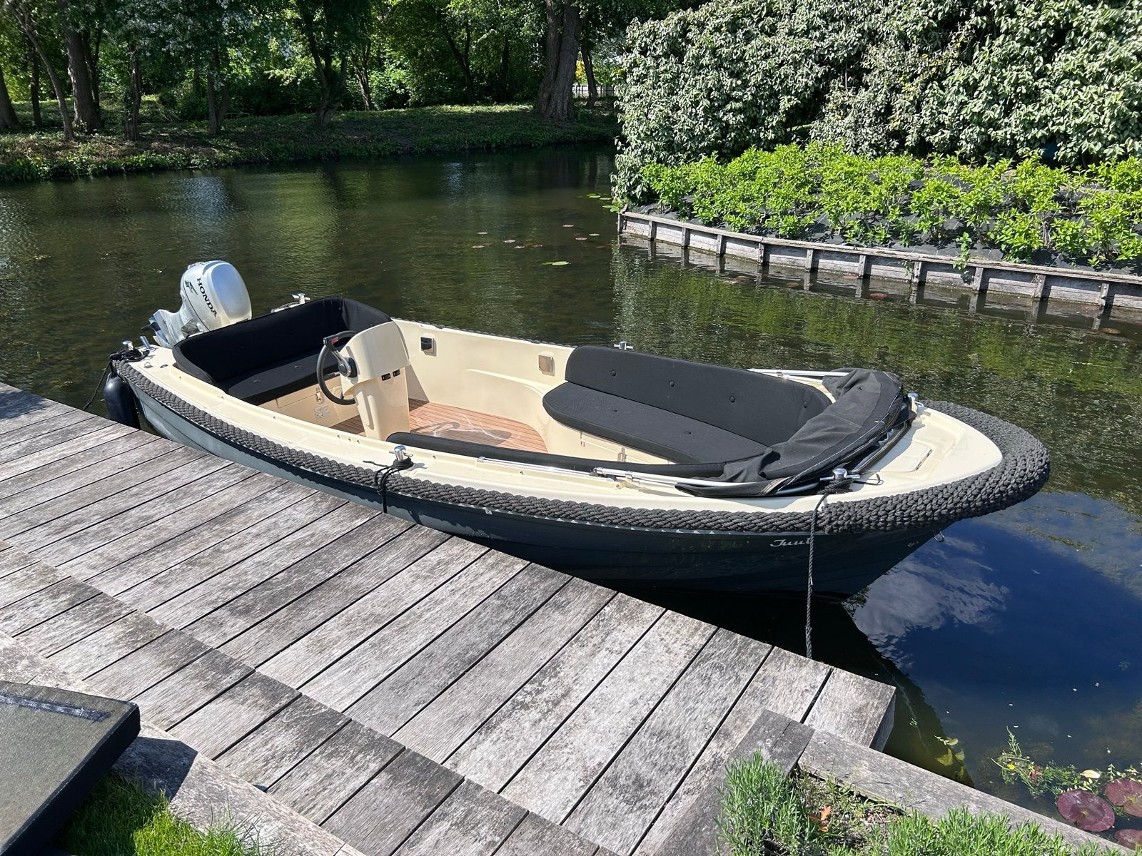 Antaris Suzanne 550 met Honda 20 PK Four Stroke, Watersport en Boten, Motorboten en Motorjachten, Overige merken, Gebruikt, Buitenboordmotor
