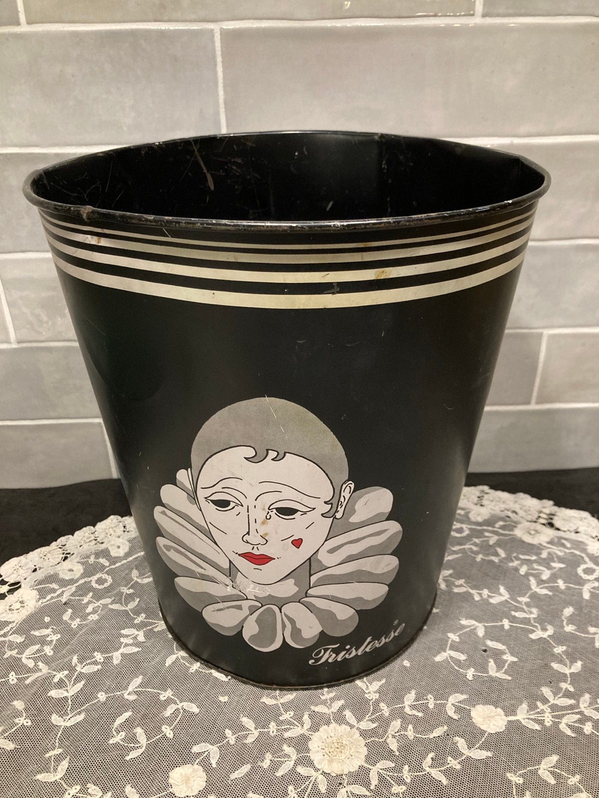 Vintage prullenbak Tristesse (110225c), Huis en Inrichting, Woonaccessoires | Prullenbakken, Ophalen of Verzenden, Zo goed als nieuw