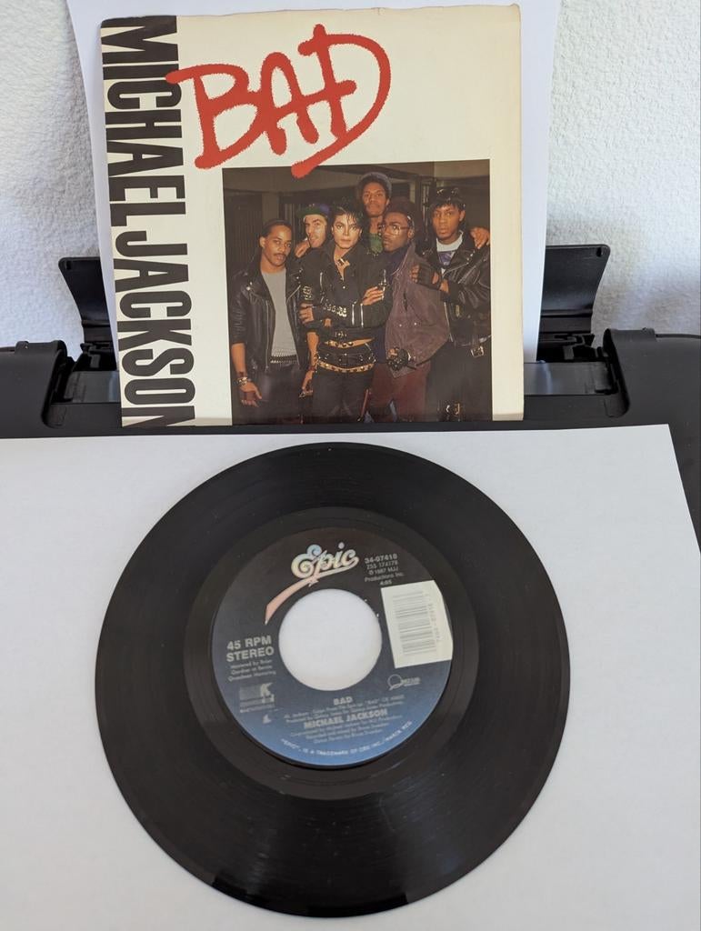 Michael Jackson - Bad ( vinyl single), Ophalen of Verzenden, Gebruikt, Pop, Single