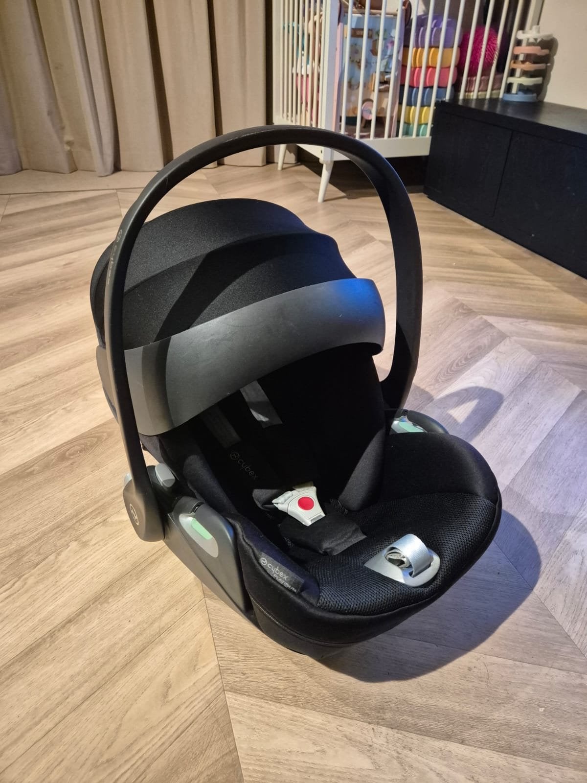 Cybex Cloud T Platinum Sepia Black Autostoel, Autogordel of Isofix, Slaapstand, Zo goed als nieuw, 0 t/m 13 kg