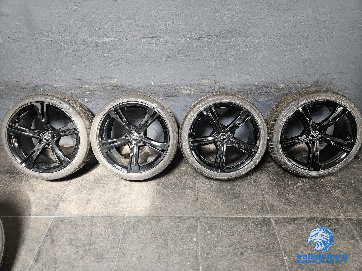 8mm! Originele Audi A5 S5 B9 8W Ramus 19 inch zwarte velgen, 19 inch, -, -, Banden en Velgen