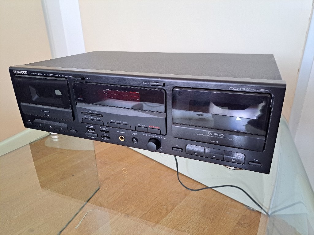 Kenwood KX-W4050 Cassettedeck (Defect), Audio, Tv en Foto, Cassettedecks, Ophalen of Verzenden, Dubbel, Kenwood, Tiptoetsen