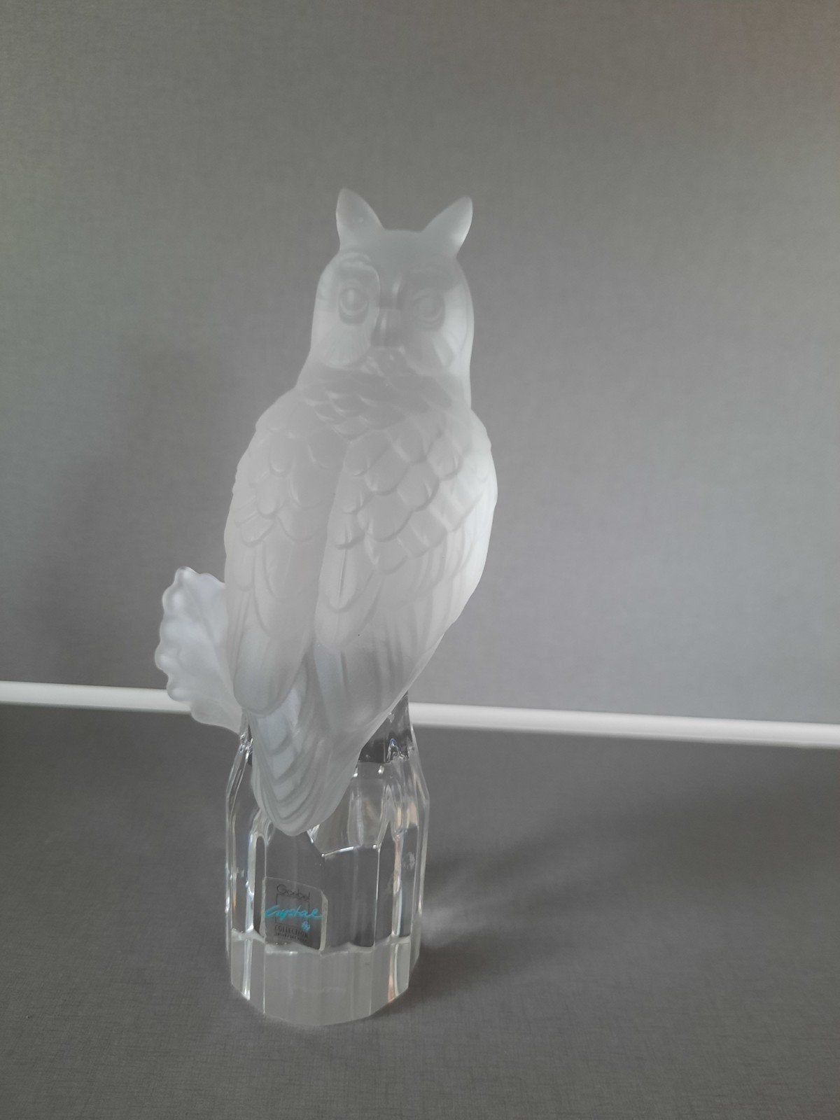 Goebel Cristal gesatineerde uil - 17,5 cm, Antiek en Kunst, Ophalen of Verzenden
