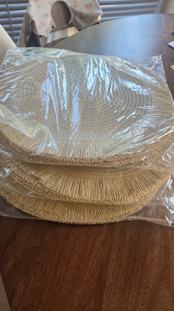 Placemats 30 stuks, Huis en Inrichting, Ophalen, Placemat, Beige, Natuurlijk materiaal