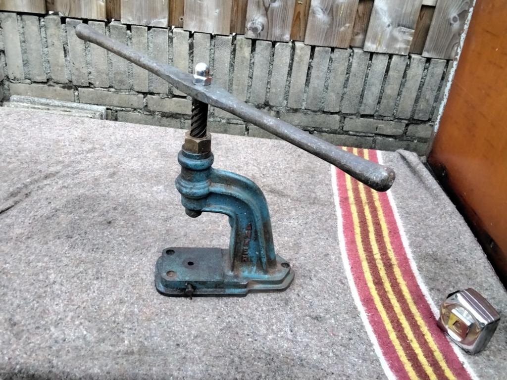 Vintage Anker handpers, knoopsgatpers, handbediende pers, Ophalen of Verzenden