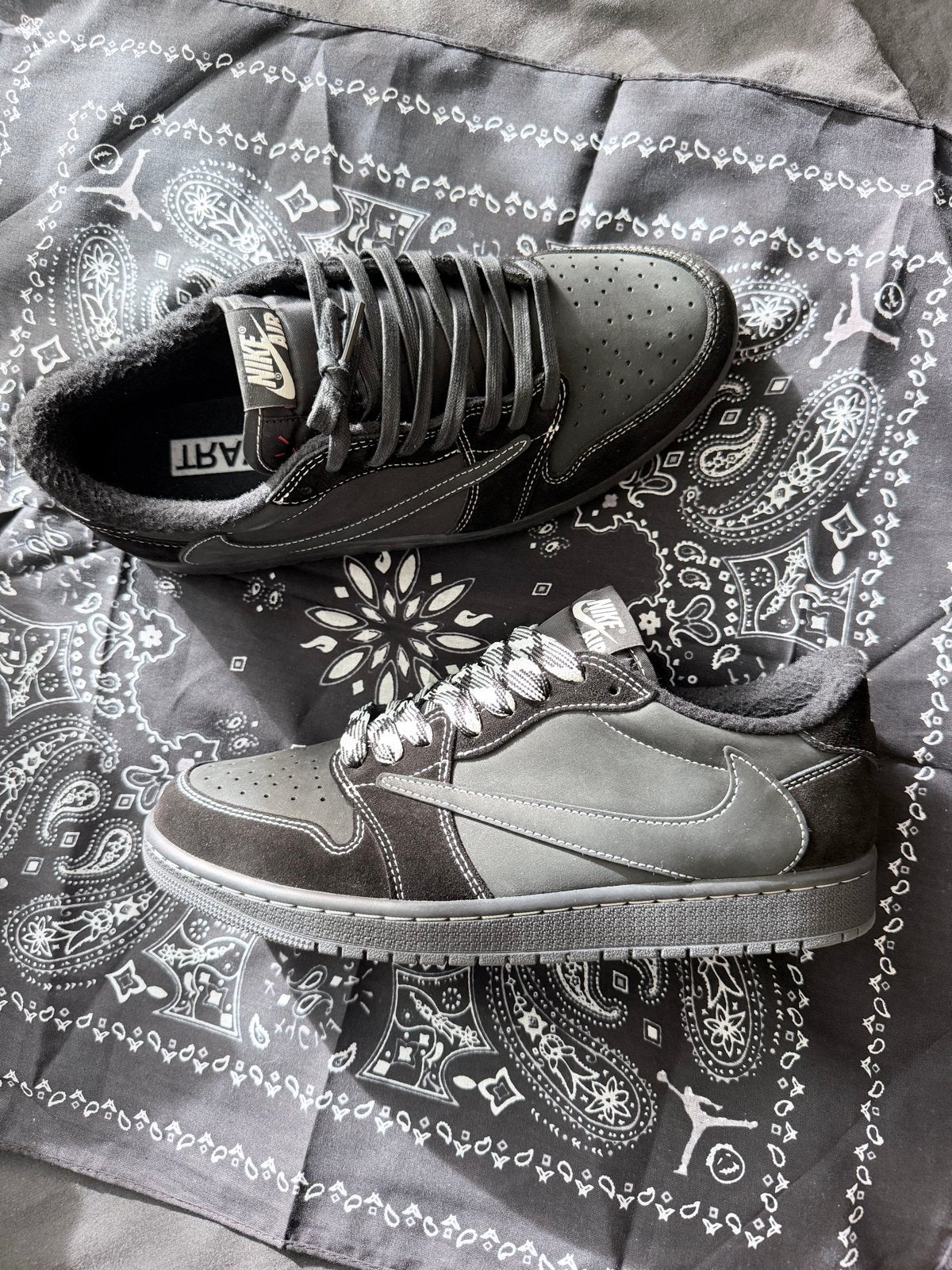 Nike Air Jordan 1 Low x Travis Scott Black Phantom, Verzenden, Nieuw, Zwart, Sneakers of Gympen