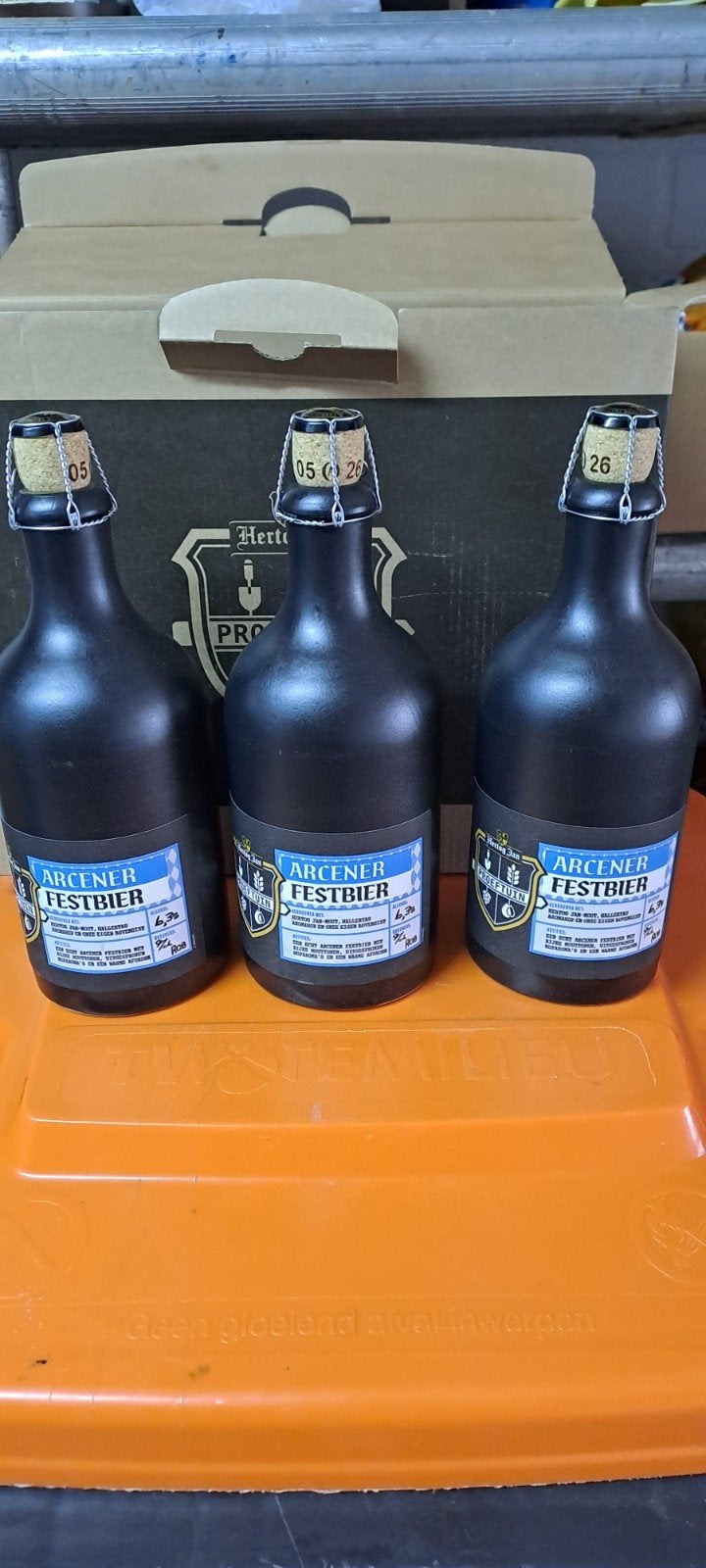 Hertog jan proeftuin arcener festbier 3 stuks., Verzamelen, Ophalen of Verzenden, Flesje(s), Hertog Jan