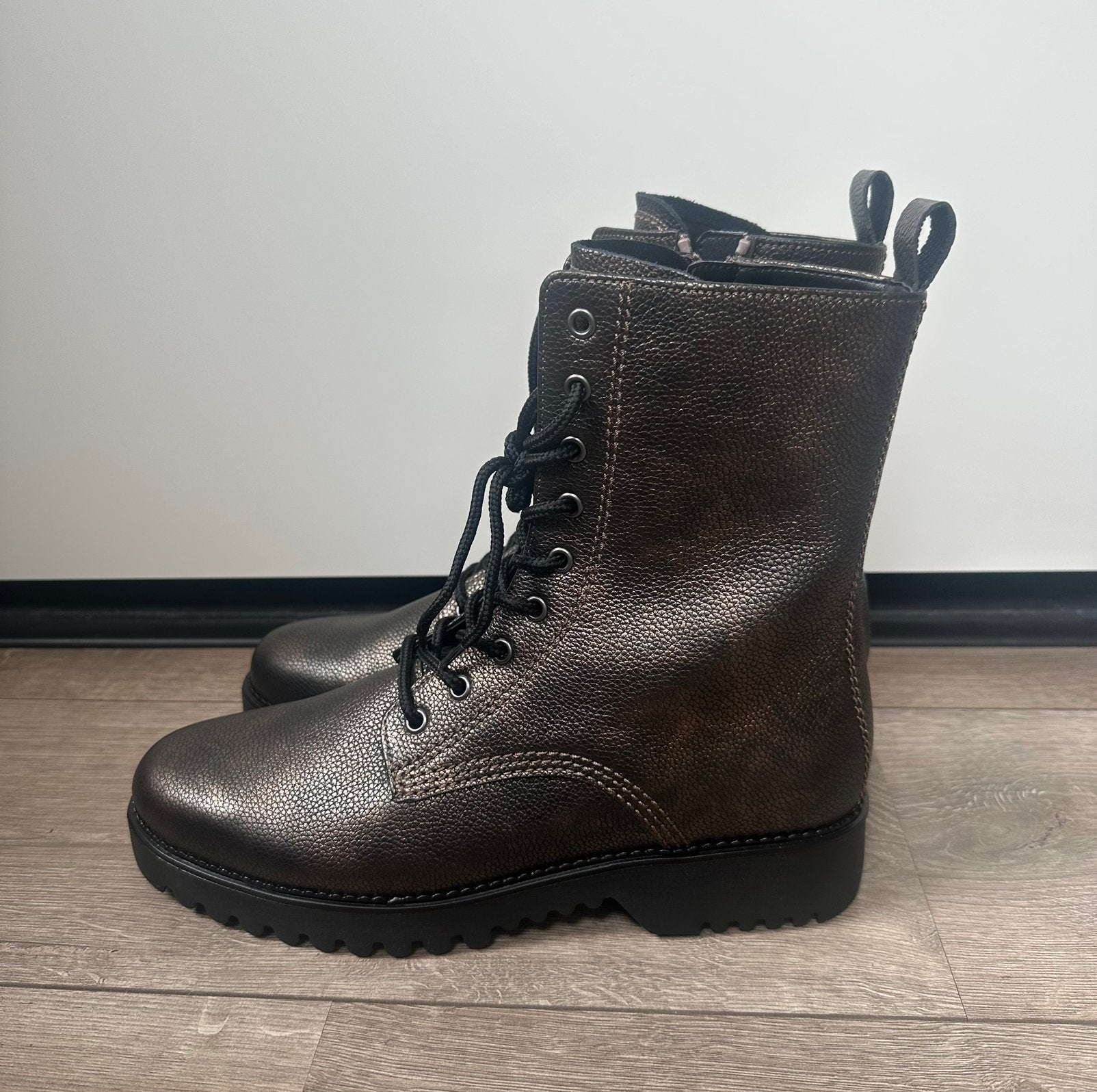 Nieuwe Gabor brons/metallic leren veter laarzen maat 42, Ophalen of Verzenden, Nieuw, Overige kleuren