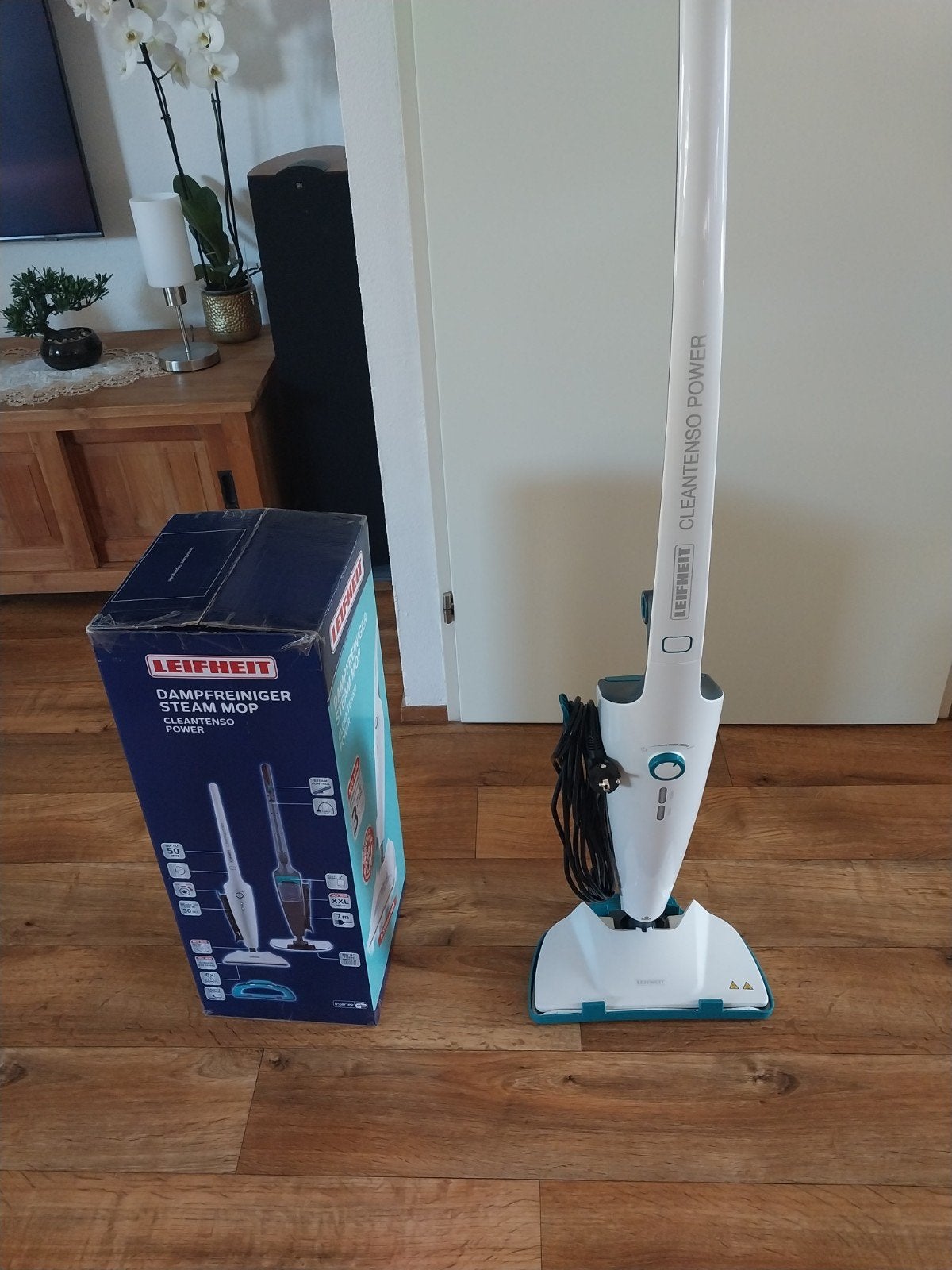Leifheit CleanTenso Power Stoomreiniger, Witgoed en Apparatuur, Stoomapparaten, Zo goed als nieuw, Stoomreiniger, Ophalen of Verzenden