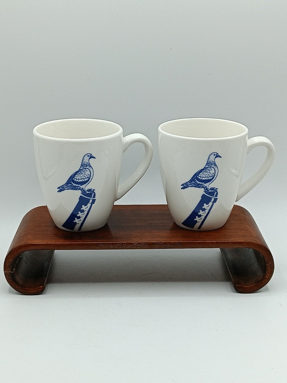 2  Fraaie Delfts Blauwe Jumbo Kopjes Mugs Bekers Amsterdam, Ophalen of Verzenden, Zo goed als nieuw, Delftsblauw, Kop(pen) en/of Schotel(s)