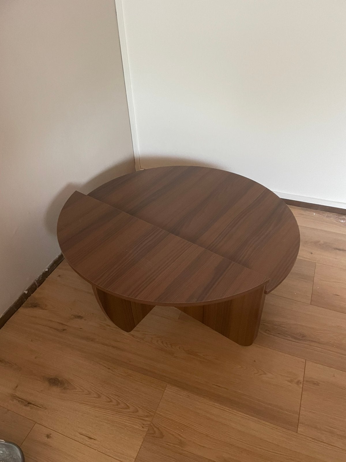 Salontafel nieuw hout, Huis en Inrichting, Ophalen, Zo goed als nieuw, Rond, 50 tot 100 cm