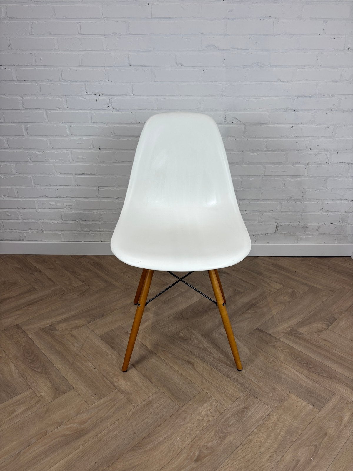 6x Vitra DSW eetkamerstoel, Ophalen, Gebruikt, Hout, Wit