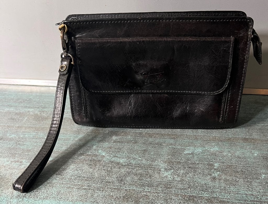 Texier. Leren polstasje., Bruin, Minder dan 40 cm, Minder dan 35 cm, Minder dan 20 cm
