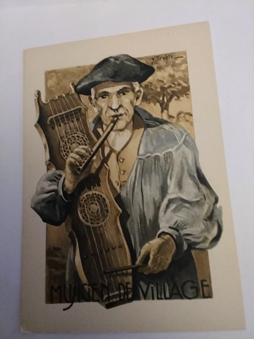 Oude ansichtkaart: Musician de Village, Bearn-Bigorre, Verzamelen, Ophalen of Verzenden, Voor 1920, Gelopen