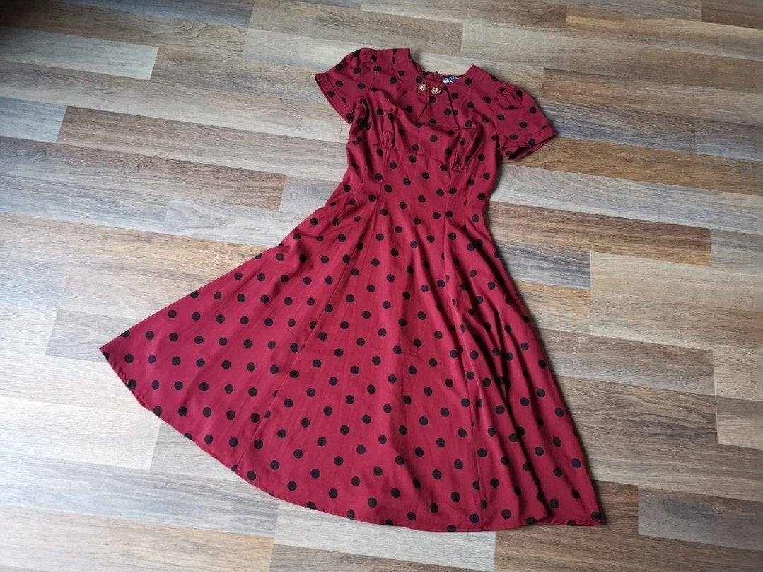 NIEUW | HELL BUNNY JURK polkadots xs 34, Nieuw, Ophalen of Verzenden, Hell Bunny, Maat 34 (XS) of kleiner