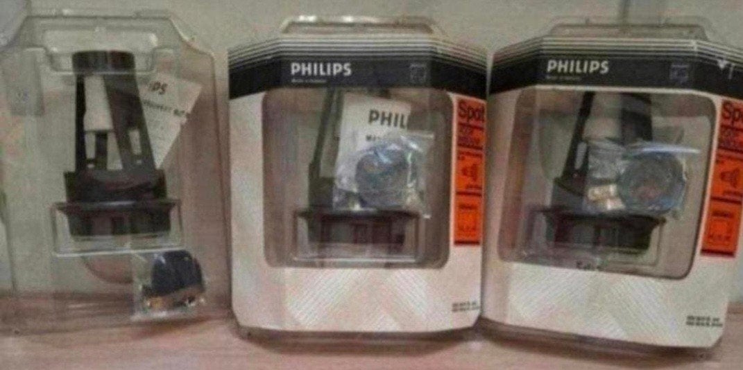 3 bruine vintage Philips inbouwspots., Ophalen of Verzenden, Nieuw
