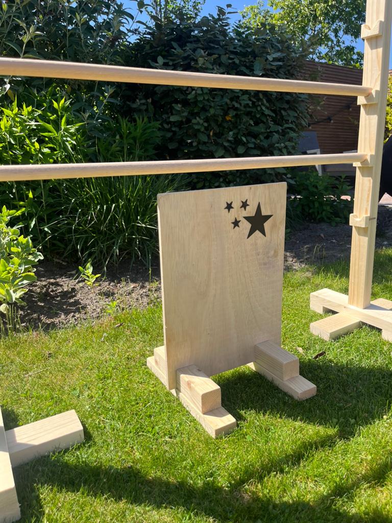 Hobbyhorse hindernis met 2 balken en 1 onderbord, Verzamelen, Ophalen of Verzenden, Zo goed als nieuw
