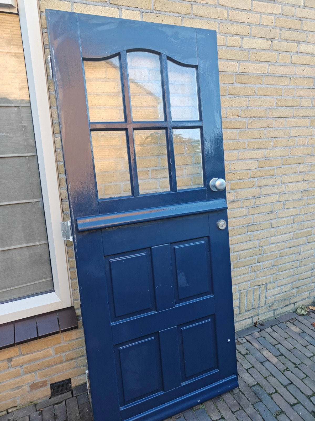 Buitendeur met glas en 2 sleutels, Ophalen, Gebruikt, Glas, Buitendeur