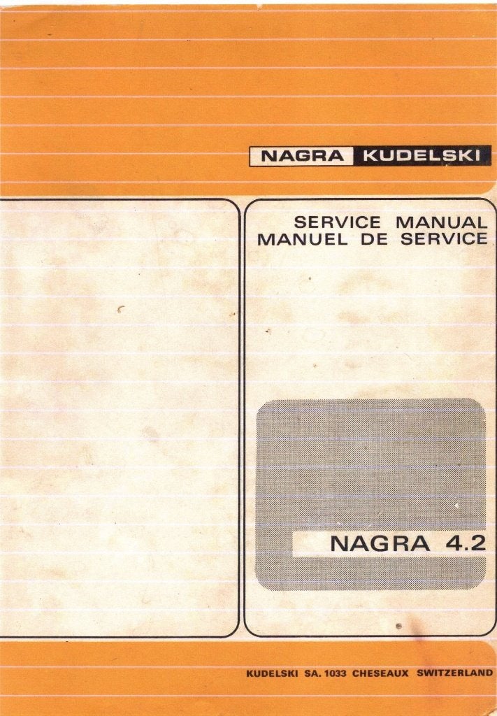 service manual nagra 4.2 meer dan 200 pagina,s, Verzenden, Nieuw