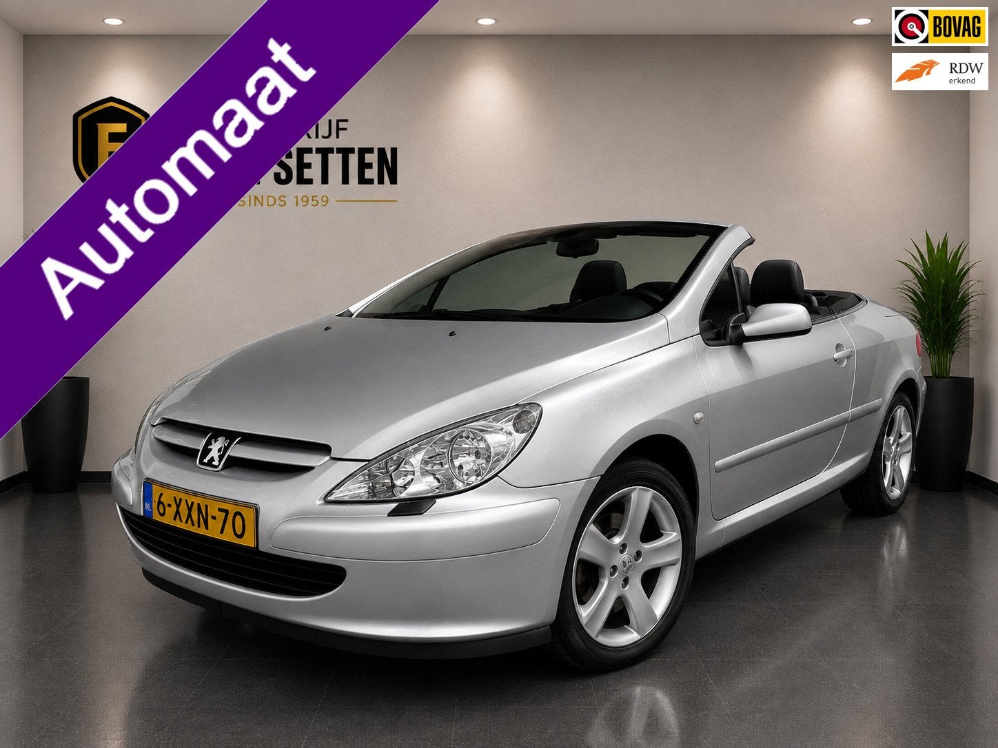 Peugeot 307 CC 2.0-16V Airco/Cruise/PDC, 145 pk, 730 kg, Gebruikt, Zwart