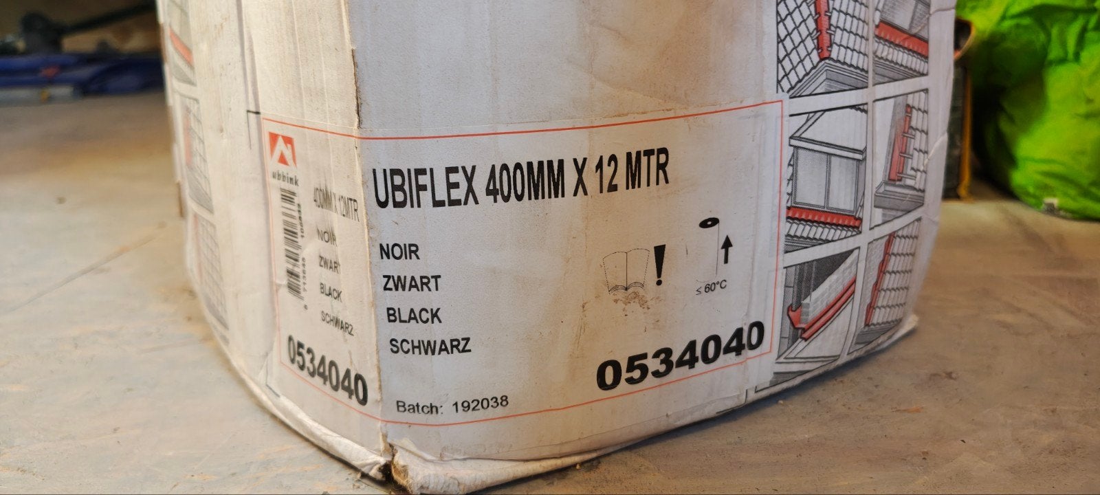 Ubiflex loodvervanger 400mm x 12m zwart, Overige materialen, Zwart, Overige typen, Nieuw