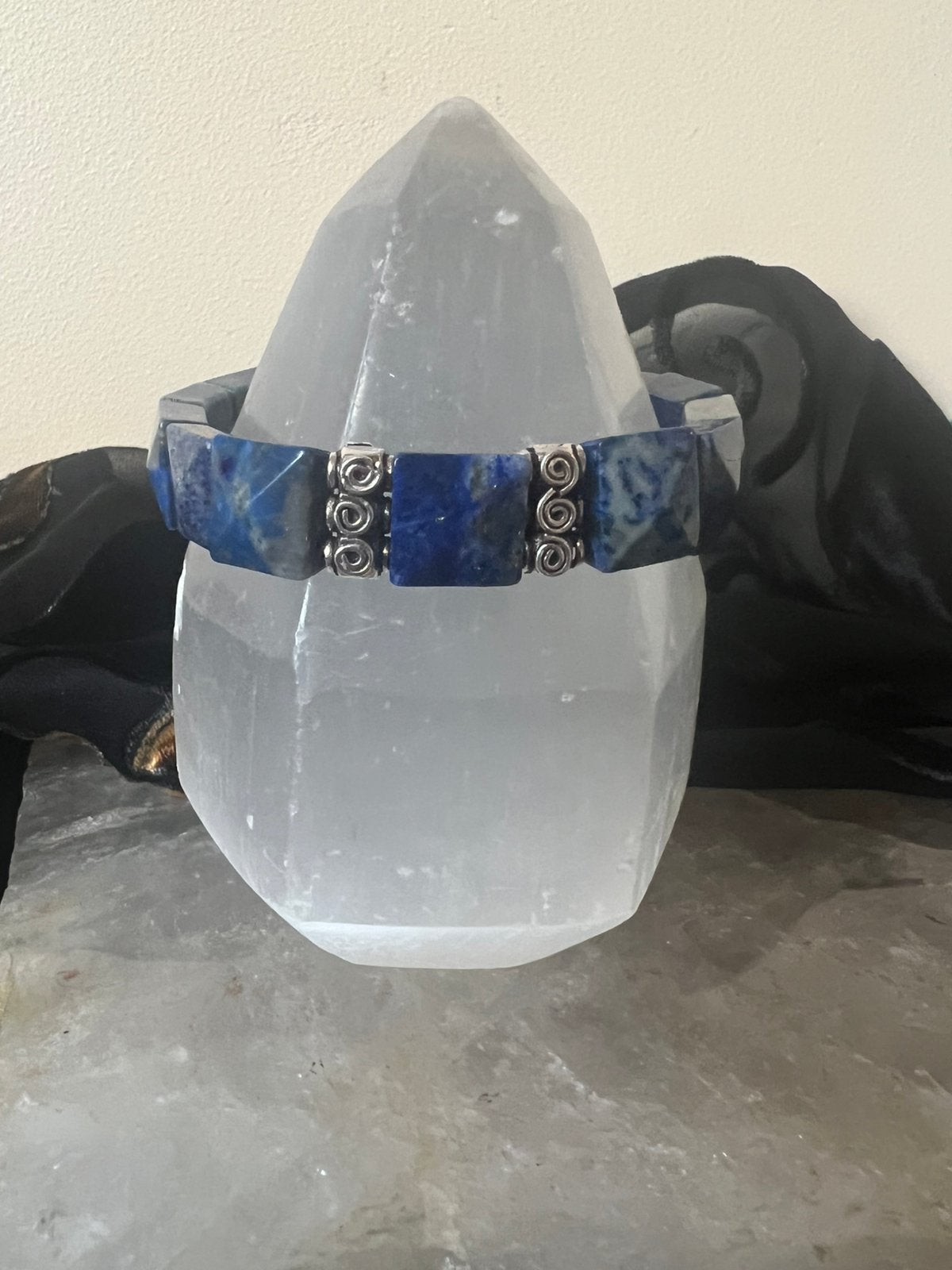 Lapis lazuli zilver beschermt geluk wijsheid uniek intuïtie, Blauw, Magnolia11, Nieuw, Ophalen of Verzenden