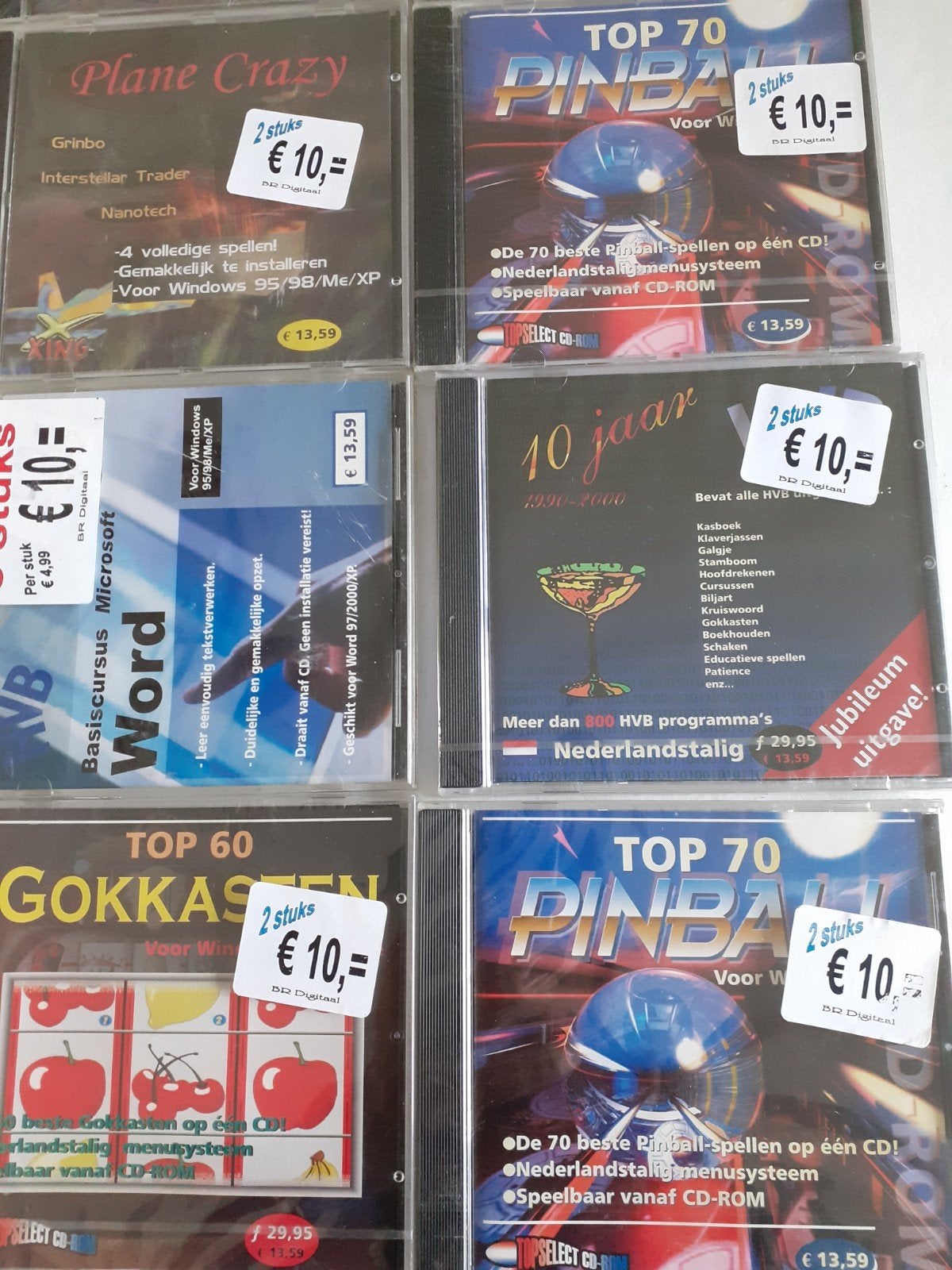 Diverse PC CD-ROM Spellen - Pinball, Breakout, Plane Crazy, Gebruikt, Overige genres, 1 speler, Ophalen of Verzenden