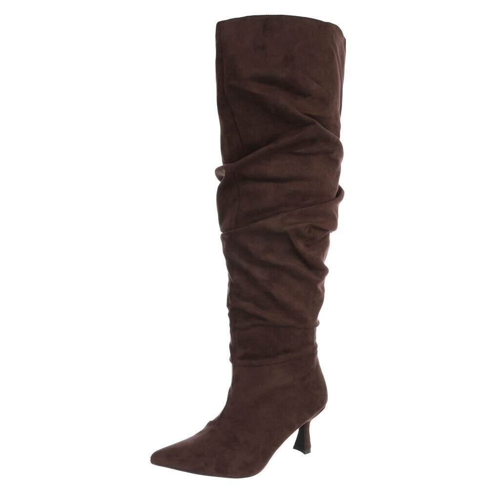 Dames slouchy overknee laarzen donkerbruin 36 37 38 39 40 41, Info@lunamex.com, Hoge laarzen, Nieuw, Lunamex Trading