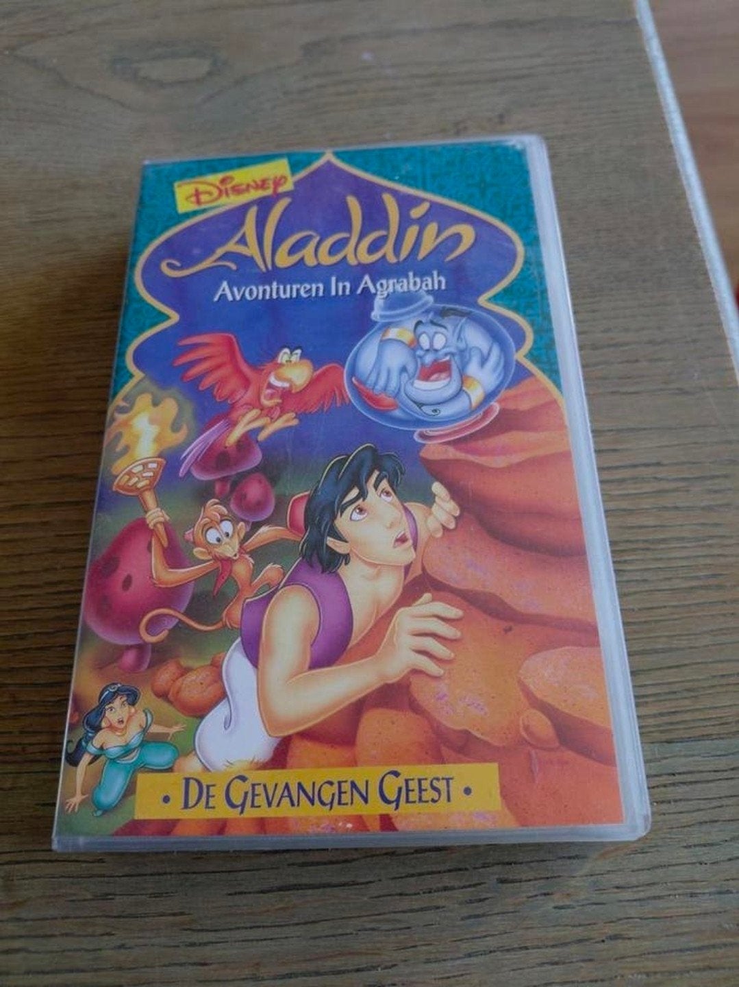 Disney Aladdin avonturen in Agrabah videoband Gevangen Geest, Cd's en Dvd's, VHS | Kinderen en Jeugd, Gebruikt, Tekenfilm, Alle leeftijden