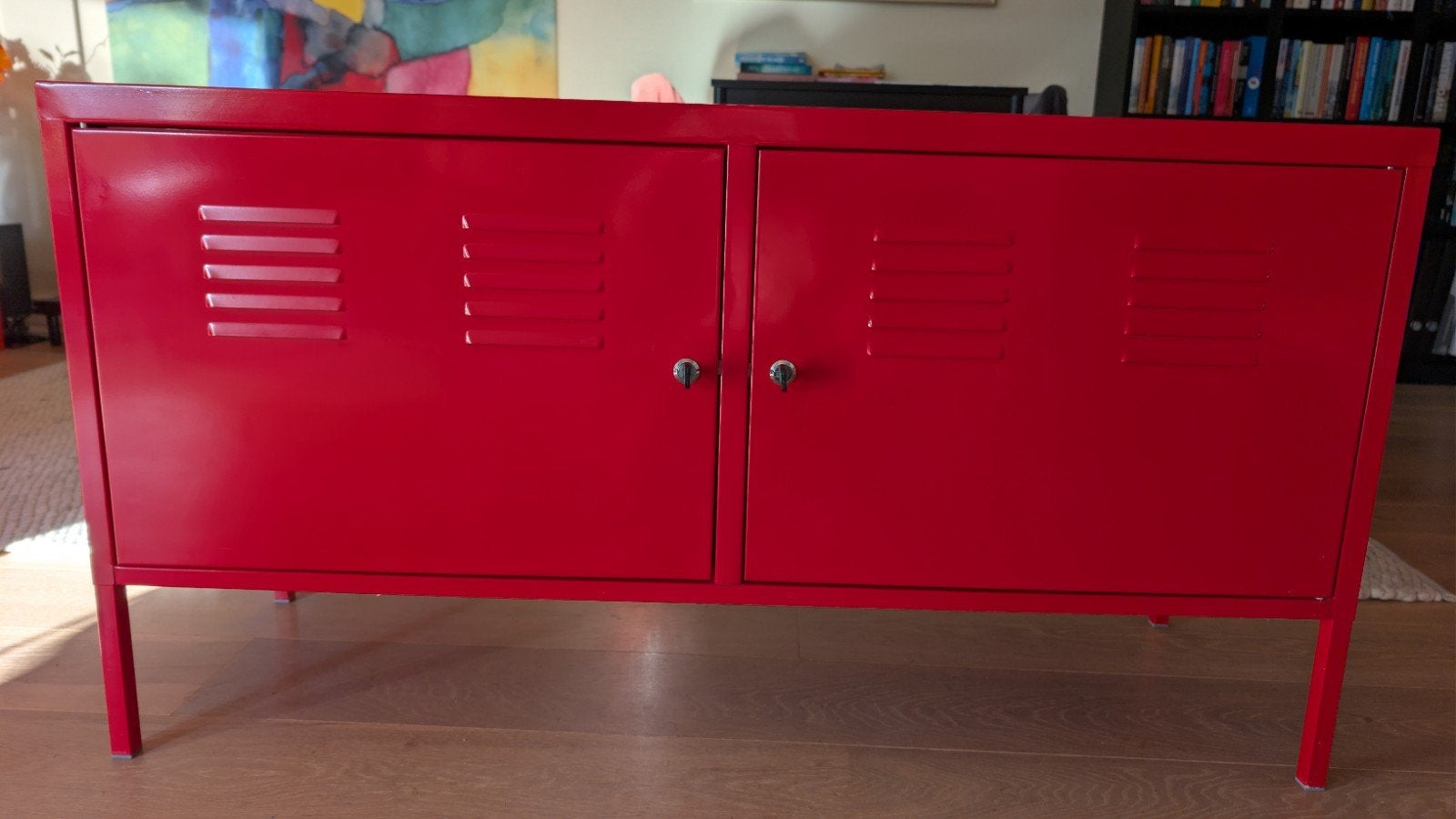Rode PS lockerkast van Ikea, Huis en Inrichting, Kasten | Lockerkasten, Ophalen, Gebruikt