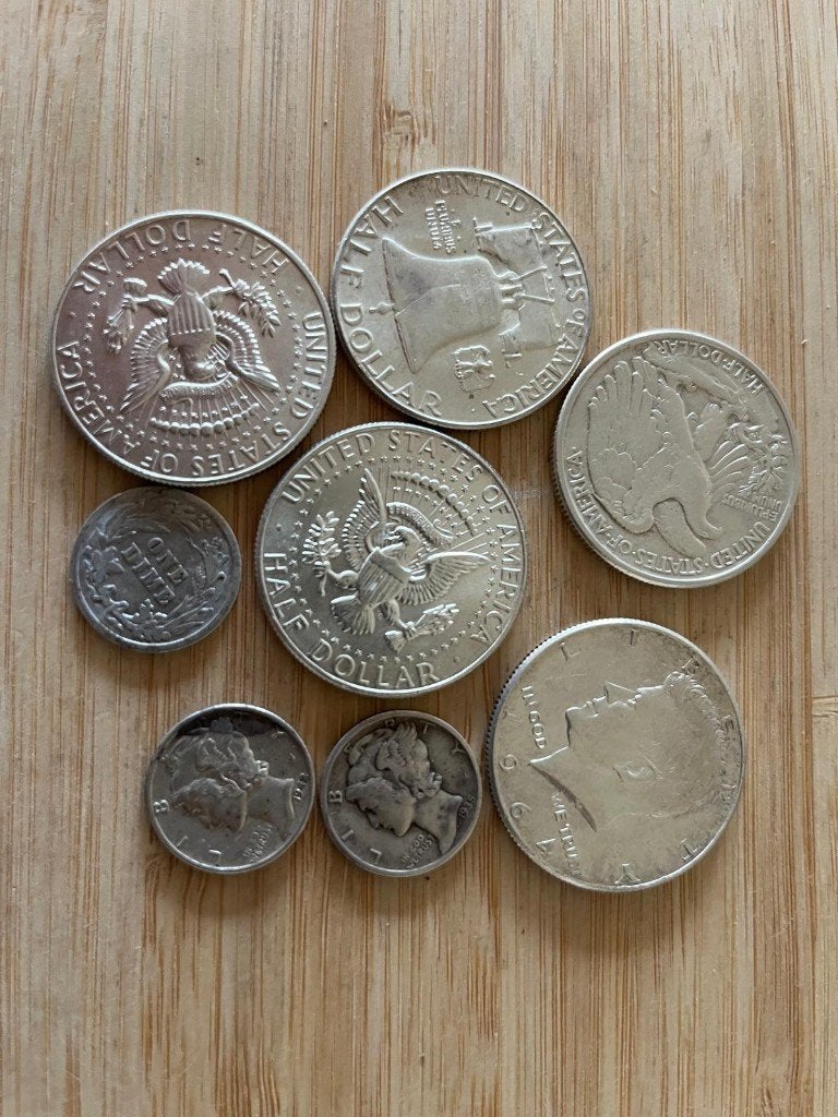 Lotje zilveren Amerikaanse dollars, Ophalen of Verzenden, Noord-Amerika, Zilver