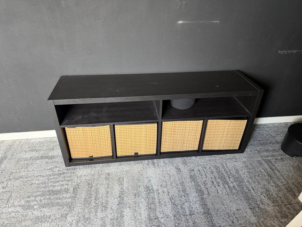 IKEA Kallax TV-meubel / TV-kast Zwartbruin, Huis en Inrichting, Kasten | Televisiemeubels, Overige materialen, Gebruikt, 100 tot 150 cm