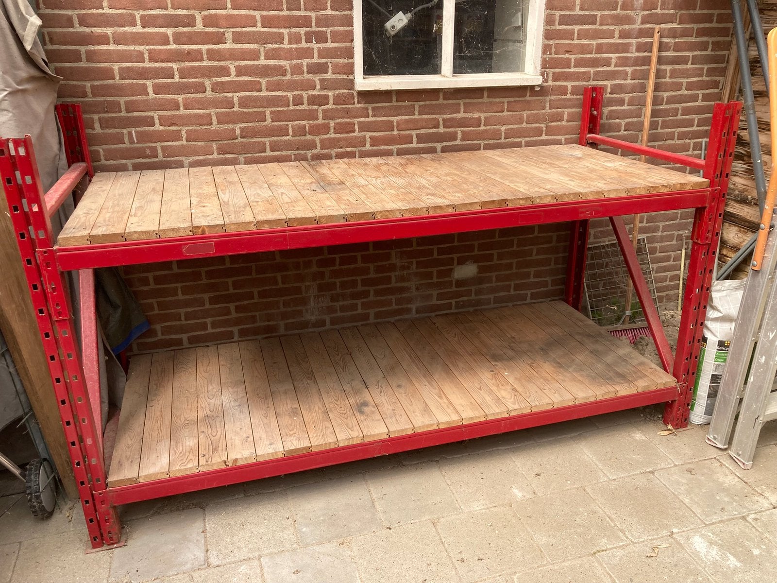 Redirack Palletstelling, laag model, gebruikt in drukkerij, Ophalen, Gebruikt