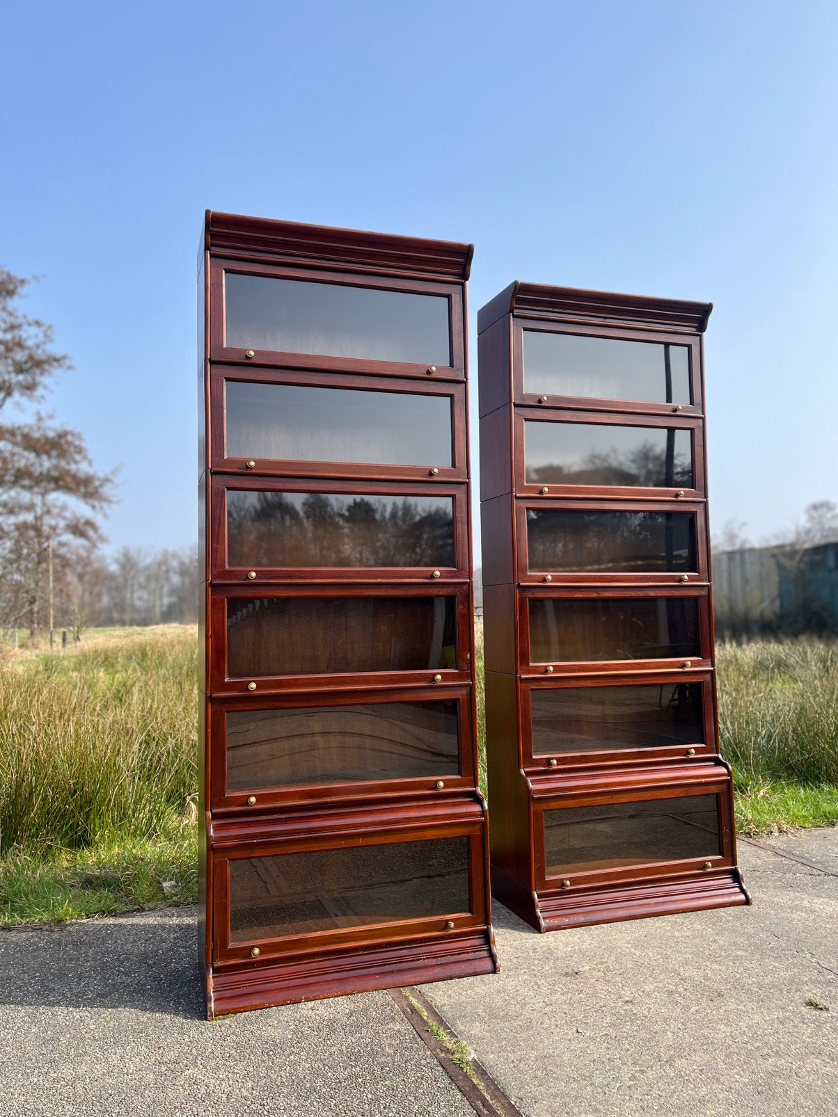 Engelse klassieke Globe Wernicke Stijl boekenkast, Ophalen